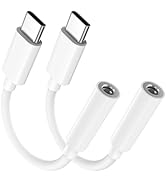 2 Pack USB C to 3.5mm Headphone Jack Adapter, Aux to USB C HiFi Compatible for Apple iPhone 17/16...