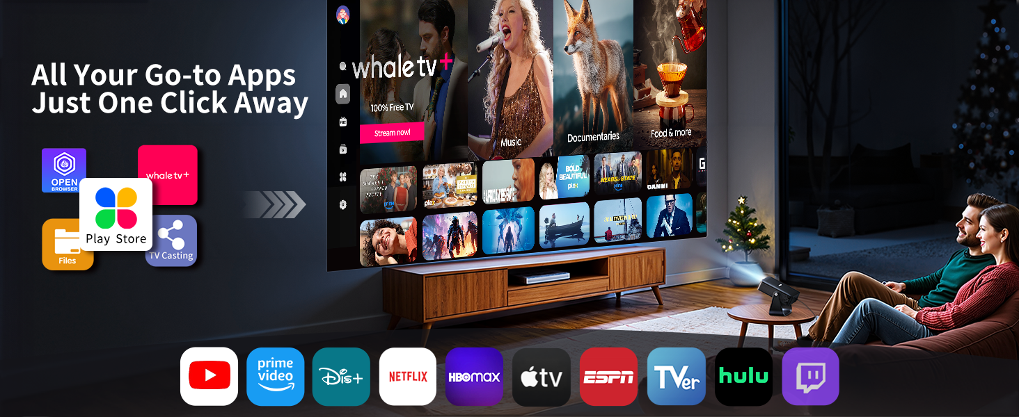 built-in app projector