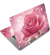 SUPERDANT Laptop Skin Sticker Pink Rose Laptop Notebook Decals Flowers | Personalized Universal C...