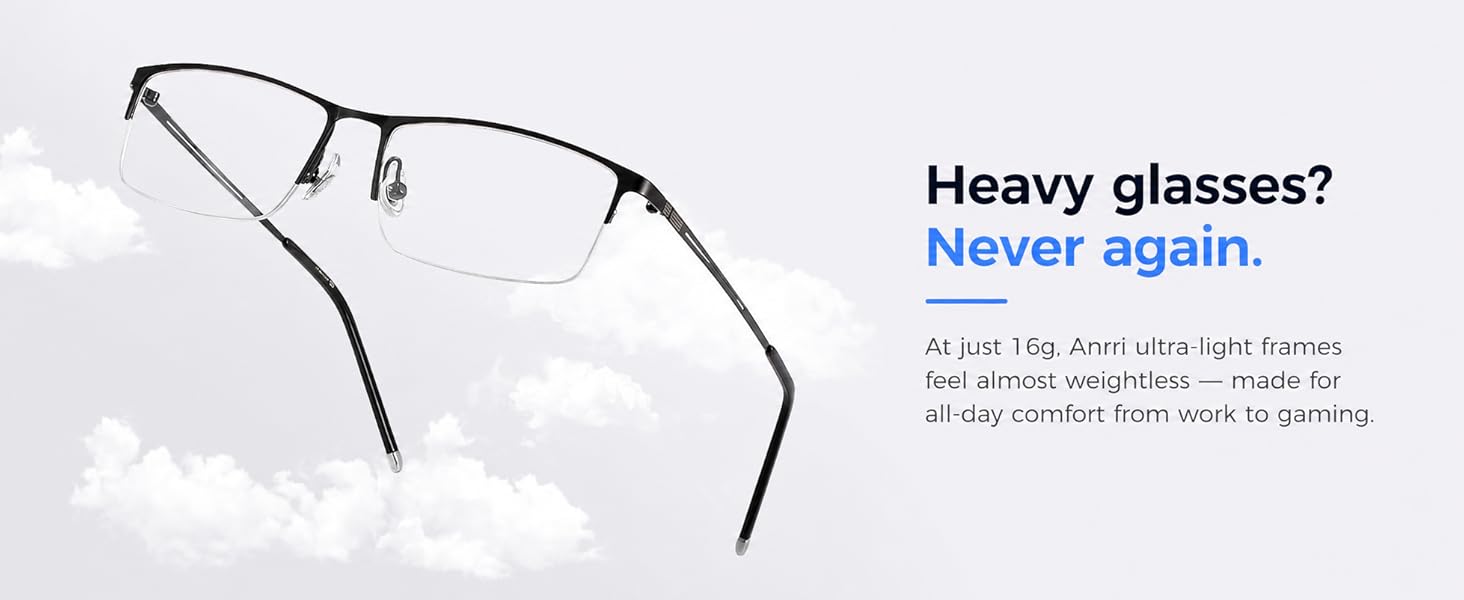 Lightweight glasses frame