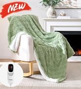Heated throw green