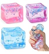 Chridark Ice Cube Fidget Toy for All Ages: 3 Pcs Sensory Squishy Fidget Toys, Square Stress Balls...