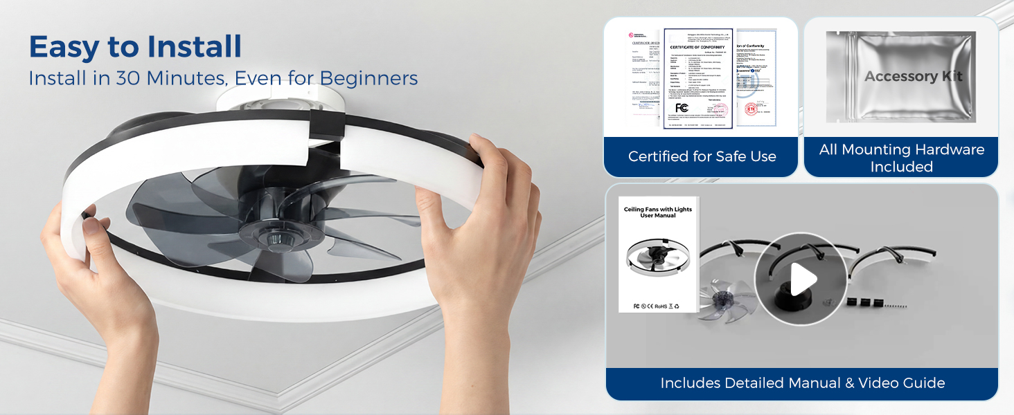 low profile ceiling fan