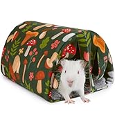 Washable Guinea Pig Tunnel with Curtains - Cozy Hamster Hideout Fit for Small Animals - Soft Acce...