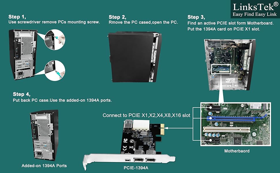 pcie firewire card pcie 1394A card firewire 400 card