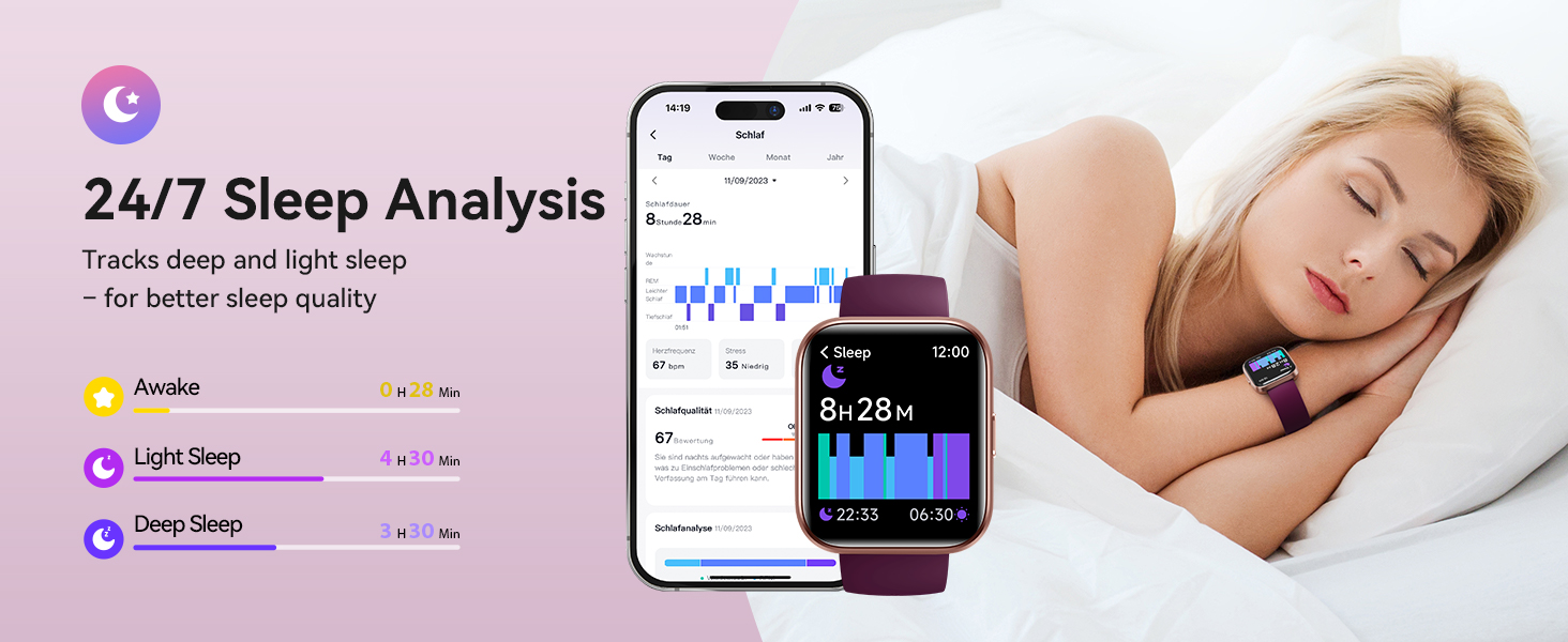 sleep tracker watch, sleep tracker, smart watch sleep