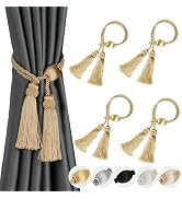 HedongHexi Curtain Tiebacks with Tassel,Modern Rope Window Curtain Ties Backs for Draperies, Outd...
