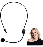 Fake Microphone Headset Prop, Rockstar Singer Mic Headphones Costume Cosplay Accessories for Adul...
