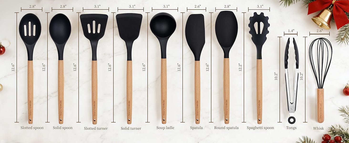 Silicone Kitchen Cooking Utensils Set