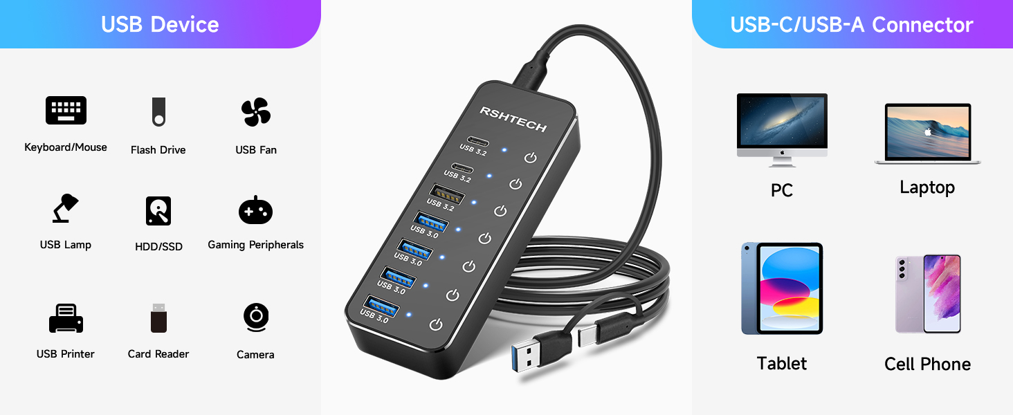 usb hub for pc and laptop