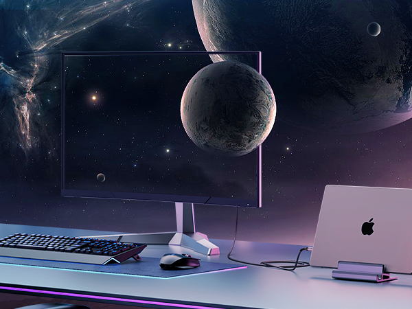 a computer screen with a galaxy background and a galaxy background.