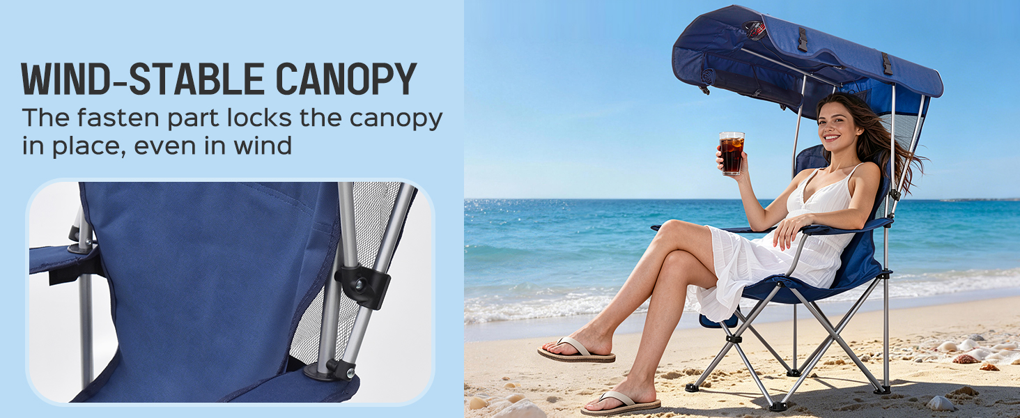 foldable chair with canopy