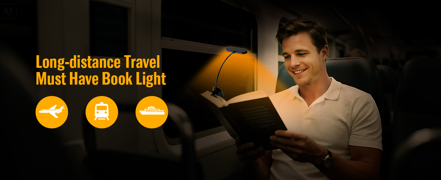 Long Flight Must Have Book Light,portable travel light