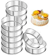 Uncle Jack 10 Pcs English Muffin Rings, 3.14inch Stainless Steel Crumpet Rings, Double Rolled, No...