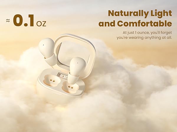 only 0.1 oz lightweight and Comfortable Earbuds