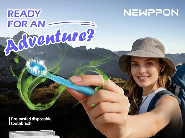 Newppon 40 Pack Mini Disposable Toothbrush