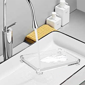 bathroom tray clear