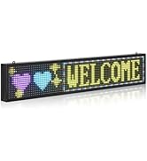 VEVOR Programmable LED Sign, P10 Full Color Flexible Digital Scrolling Panel, DIY Custom Text Pat...