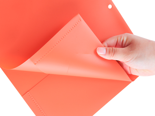 6 Pack Folders with Pockets, Plastic 3 Hole Punched Binder Folders with Business Card Holder