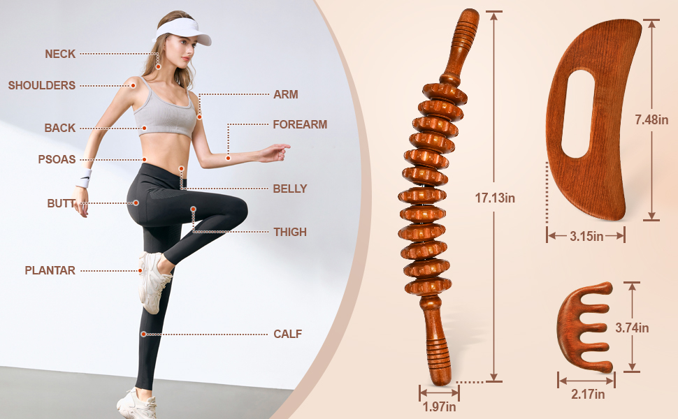 Wooden Gua Sha Lymphatic Drainage Massager Body Sculpting Tools