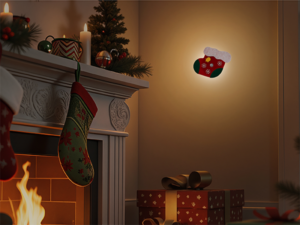 Christmas Stocking Motion Sensor Night Light, Corner