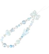 LUVI Beaded Phone Charm Lanyard Wrist Strap Love Heart Bow Beads Butterfly Chain Flower String Pe...