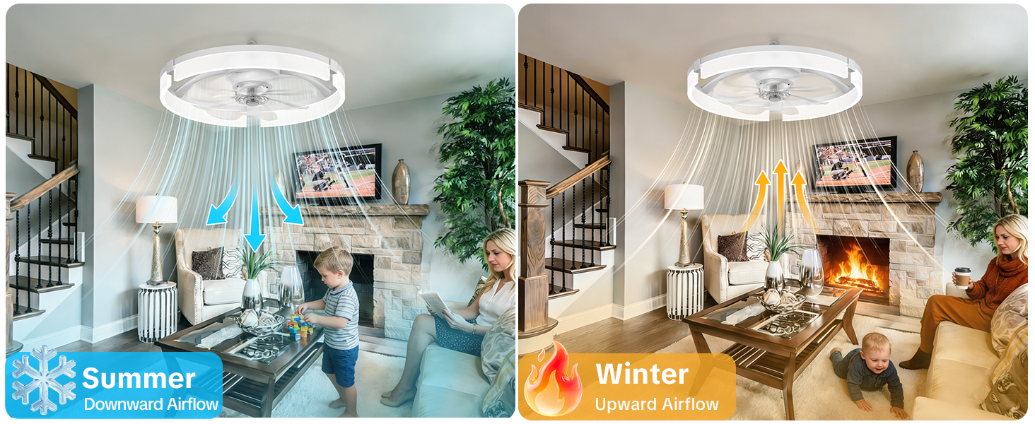 modern ceiling fan with light