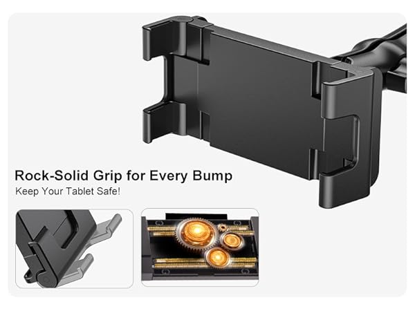 PLDHPRO Tablet Holder for Car Dashboard &amp; Windshield, Universal iPad Car Mount Suction Cup Stand 