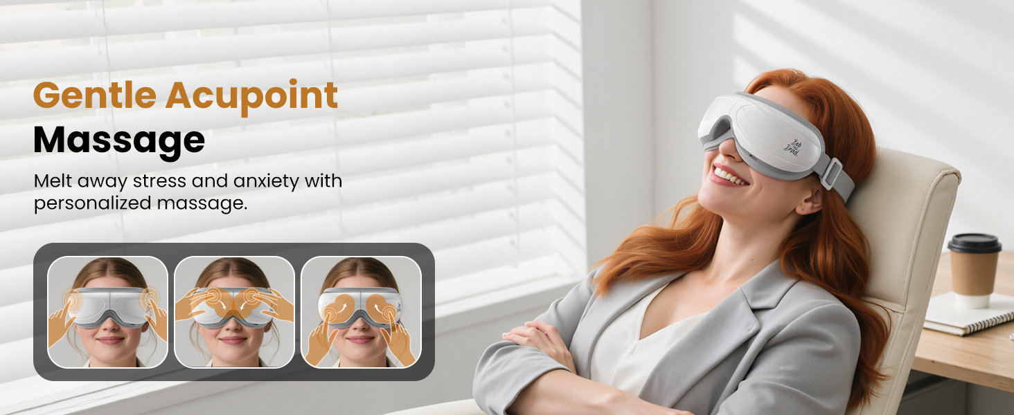 eye massager with heat and cooling eye mask for dry eye headaches migraine relief christmas gifts