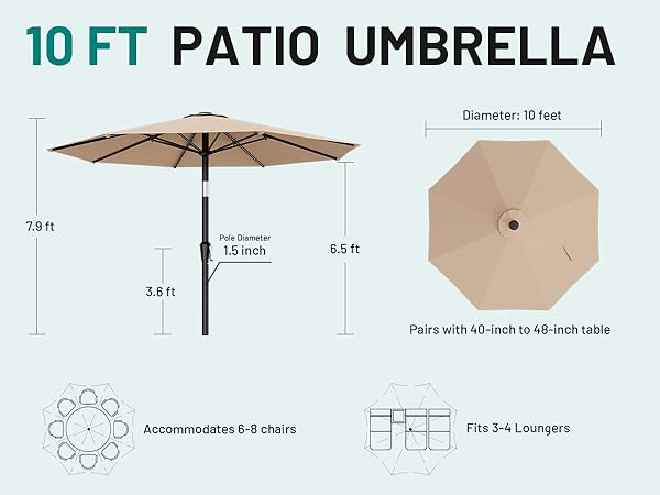 10 pool umbrella