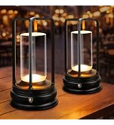 Portable Cordless Table Lamp - 2-Pack Rechargeable Table Lamp - Touch Control Lamp with 2000mAh B...