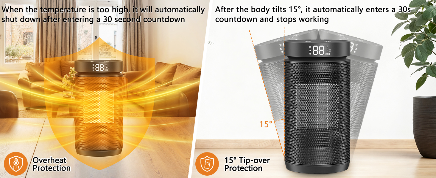 Space heaters for indoor use