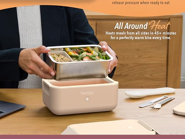 bentgo, bentgo heated lunch box, all around heat, heat meals on the go