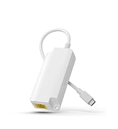 Gigabit PoE to USB C Converter for Smart Phone/Tablet, USB-C to Ethernet Adapter with 10W Chargin...
