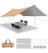 Hammock Rain Fly, 12x10FT Camping Tarp with Poles, Waterproof and Ultralight Survival Tent Tarp f...