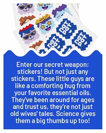 essential oils, stickers