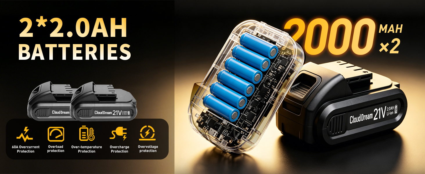 2*2.0AH BATTERIES
