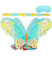PCFING 21.6 Inch Butterfly Piñata with 30 Inch Piñata Stick Blindfold Confetti for Boy Girl Birth...