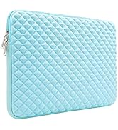 RAINYEAR 14 Inch Laptop Sleeve Diamond Foam Shock Resistant Neoprene Padded Case Fluffy Lining Zi...