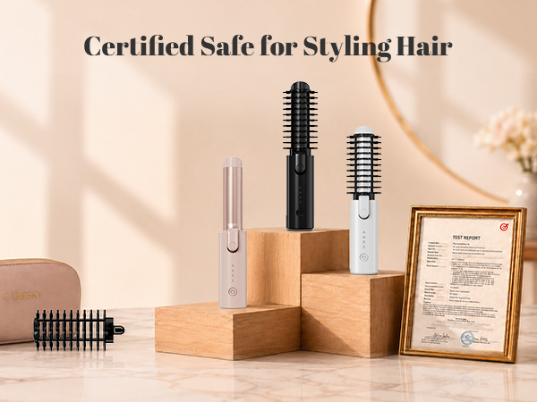 travel round brush heated mini curl iron for short medium long hair