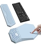 Ergonomic Mouse Pad and Keyboard Wrist Rest Support Set, Massage Design Mousepad for Carpal Tunne...
