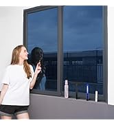 One Way Window Privacy Film with Tools, Malleable Window Tint for Home, Two Sided Protective Film...
