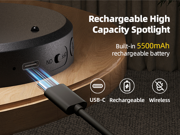 Rechargeable battery plant spotlight indoor