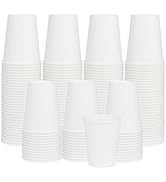 ECOEXTRA Coffee Cups 8 oz 400 Pack, Disposable Paper Cups 8 oz, White Paper Hot Coffee Cups Suita...