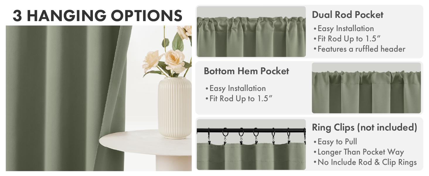 36in long 4 pack sun block shade half tier valance house laundry office Apartment Rental 40x36