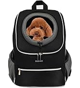 BAGLHER Dog Carrier Backpack for Small Dog,Front Pet Travel Backpack with Buckles Adjustable Brea...