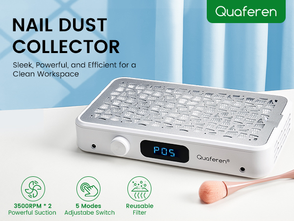 nail dust collector nail tech professional portable vacuum quiet fan gel vent filter women 