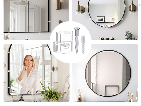 Clear mirror holder clips