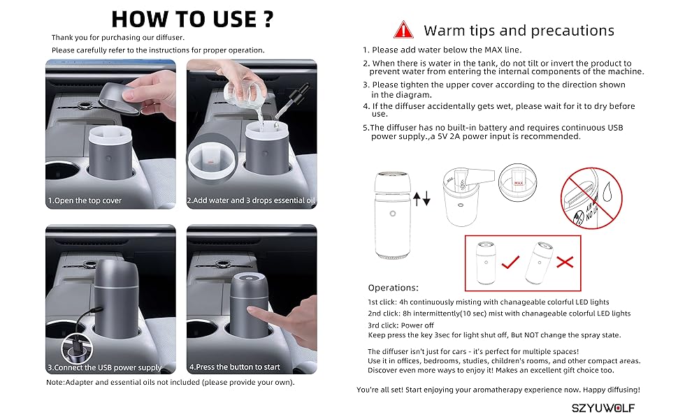 Warm tips and precations