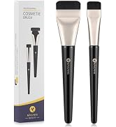 KINGMAS 2Pcs Flat Foundation Brush, Korean Spatula Facial Makeup Brush, Ultra Thin Concealer Cont...